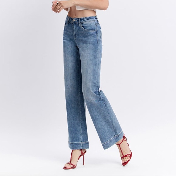 Flying Monkey Denim - Flying Monkey Light Blue Wide Leg Jeans